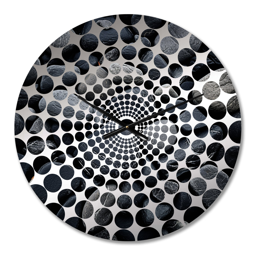 Black Stones Scenery Minimalism - Landscapes Metal Wall Clock