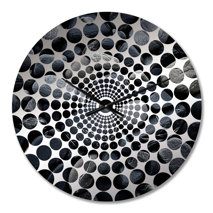 Black Stones Scenery Minimalism - Landscapes Metal Wall Clock