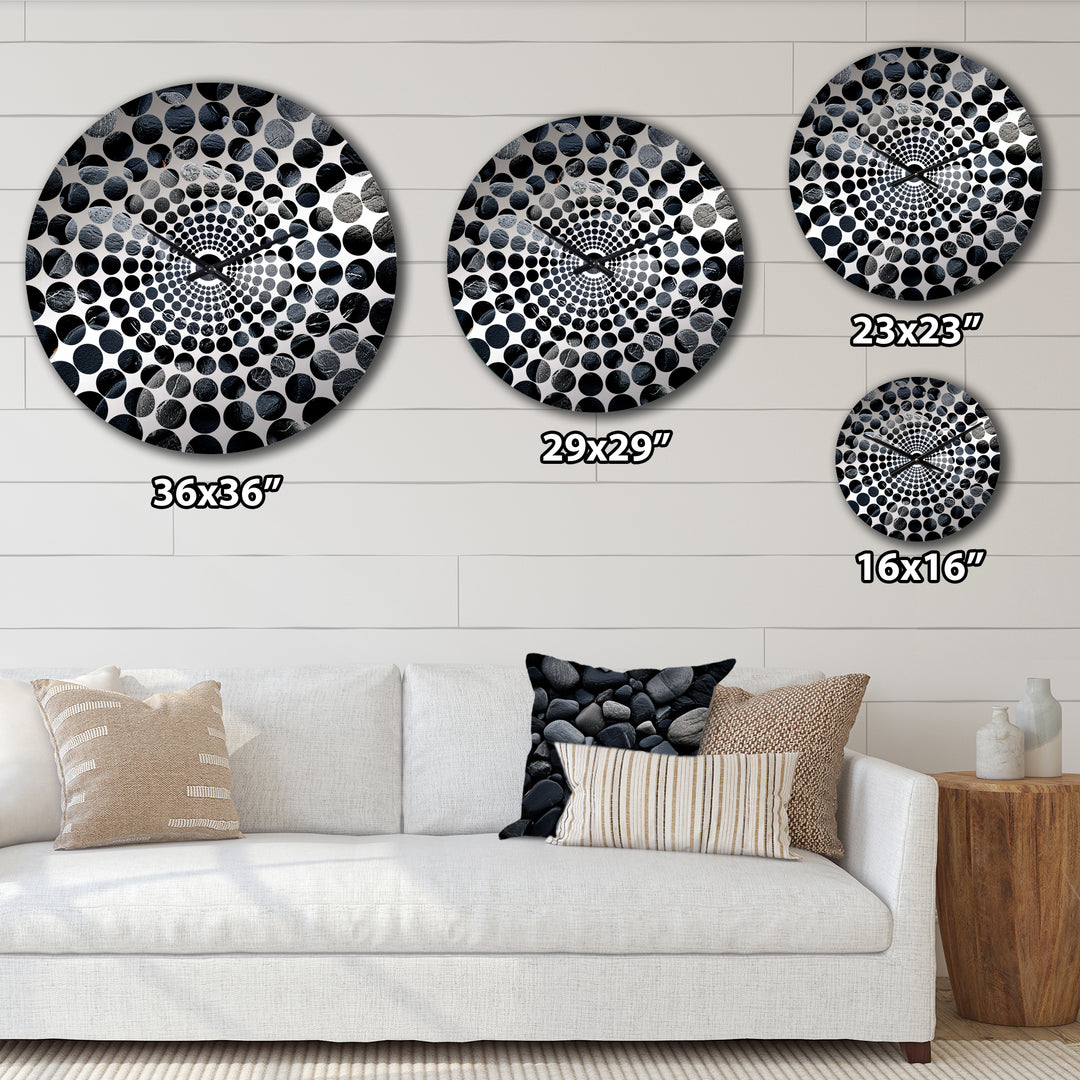 Black Stones Scenery Minimalism - Landscapes Metal Wall Clock