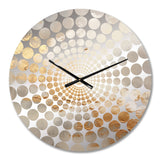Beige And Gold Minimalism Storms - Landscapes Metal Wall Clock