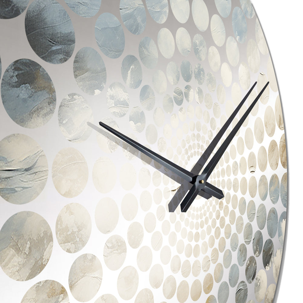Muted Colors Minimalism Storms I - Landscapes Metal Wall Clock