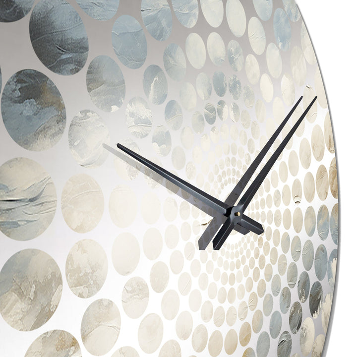 Muted Colors Minimalism Storms I - Landscapes Metal Wall Clock