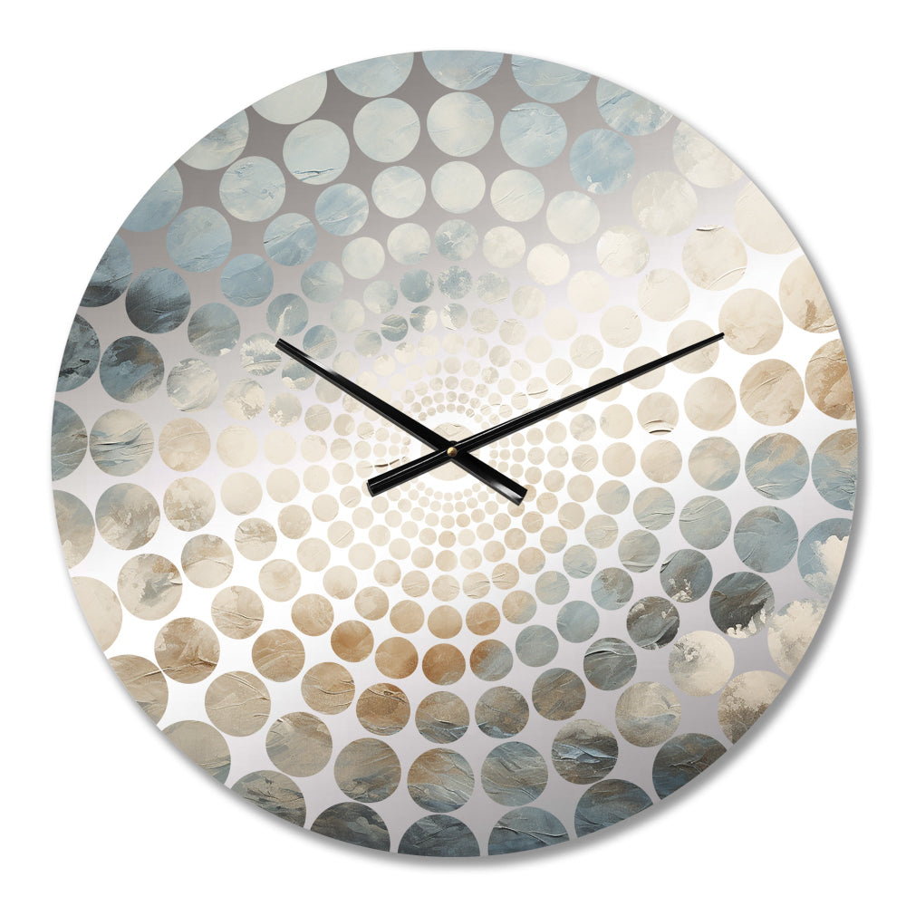 Muted Colors Minimalism Storms I - Landscapes Metal Wall Clock