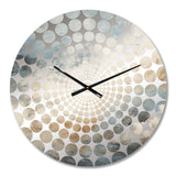 Muted Colors Minimalism Storms I - Landscapes Metal Wall Clock