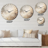 Beige Minimalism Storms I - Landscapes Metal Wall Clock