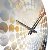 White Blue Storm Liquid Art Charm I - Landscapes Metal Wall Clock