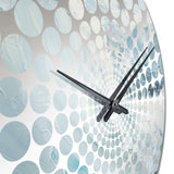 Blue Ocean Storm And Rain - Landscapes Metal Wall Clock