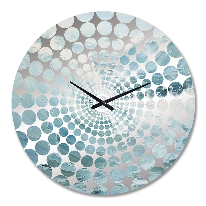 Blue Ocean Storm And Rain - Landscapes Metal Wall Clock