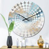 Blue Storm Charm Liquid Art I - Landscapes Metal Wall Clock