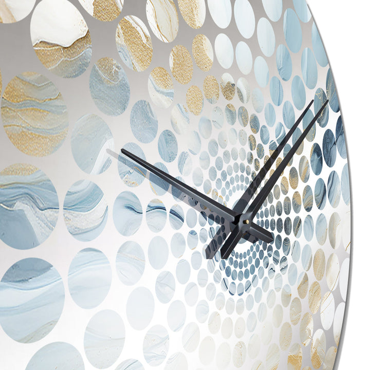 Blue Storm Charm Liquid Art I - Landscapes Metal Wall Clock