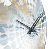 Blue Storm Charm Liquid Art I - Landscapes Metal Wall Clock