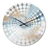 Blue Storm Charm Liquid Art I - Landscapes Metal Wall Clock