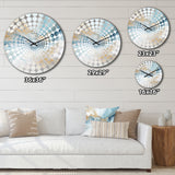 Blue Storm Charm Liquid Art I - Landscapes Metal Wall Clock