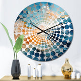 Blue Storms Charm Vivid Liquid Art - Landscapes Metal Wall Clock