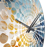 Blue Storms Charm Vivid Liquid Art - Landscapes Metal Wall Clock