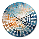 Blue Storms Charm Vivid Liquid Art - Landscapes Metal Wall Clock