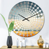 Beige Storm Meadow Charm - Landscapes Metal Wall Clock