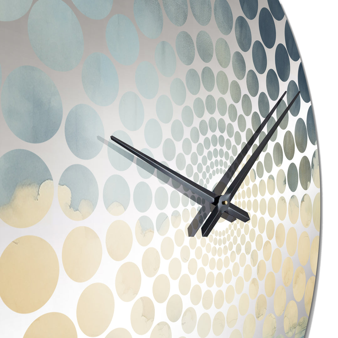 Beige Storm Meadow Charm - Landscapes Metal Wall Clock