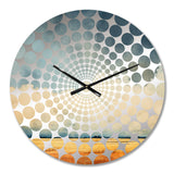 Beige Storm Meadow Charm - Landscapes Metal Wall Clock
