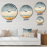 Beige Storm Meadow Charm - Landscapes Metal Wall Clock