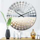 Beige Storm Meadow Charm II - Landscapes Metal Wall Clock