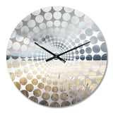 Beige Storm Meadow Charm II - Landscapes Metal Wall Clock