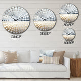 Beige Storm Meadow Charm II - Landscapes Metal Wall Clock