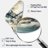 Bold Storms Landscape - Asymmetric Metal Wall Clock