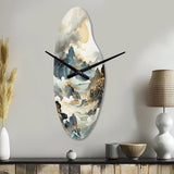 Bold Storms Landscape - Asymmetric Metal Wall Clock