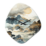 Bold Storms Landscape - Asymmetric Metal Wall Clock