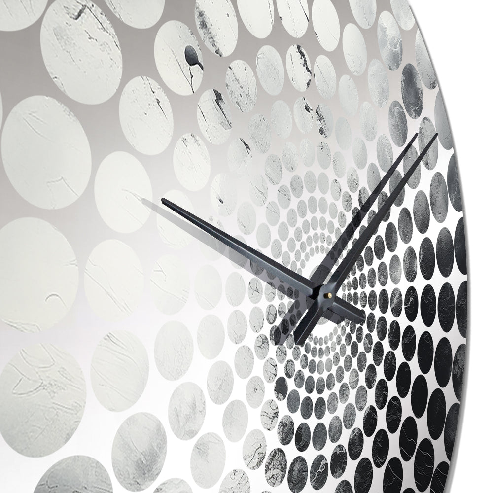 Minimalism Black And White Storms - Landscapes Metal Wall Clock