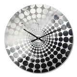 Minimalism Black And White Storms - Landscapes Metal Wall Clock