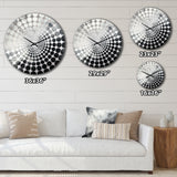 Minimalism Black And White Storms - Landscapes Metal Wall Clock