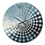 Minimalism Black And Blue Hurricane - Landscapes Metal Wall Clock