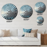 Minimalism Black And Blue Hurricane - Landscapes Metal Wall Clock