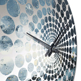 Minimalism Black And Blue Hurricane I - Landscapes Metal Wall Clock
