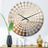 Darkness Sunrise On Beige Fusion - Landscapes Metal Wall Clock