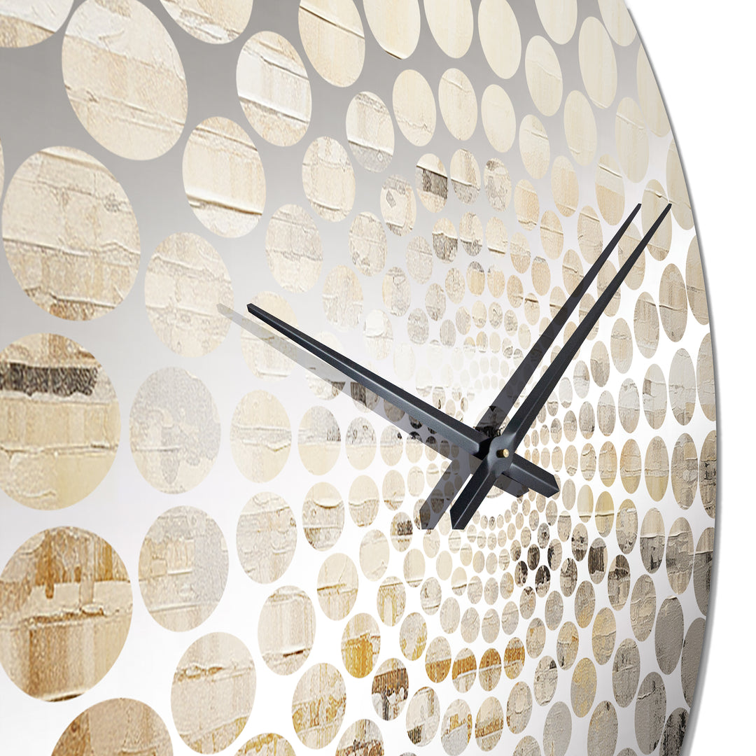 Darkness Sunrise On Beige Fusion - Landscapes Metal Wall Clock