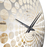 Darkness Sunrise On Beige Fusion - Landscapes Metal Wall Clock