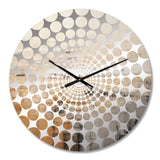 Darkness Sunrise On Beige Fusion - Landscapes Metal Wall Clock