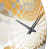 Geometric Golden Beige Sunset Harmony II - Landscapes Metal Wall Clock