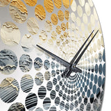Black And Gold Sunset Reverie - Landscapes Metal Wall Clock