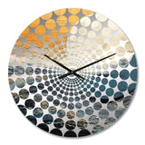 Black And Gold Sunset Reverie - Landscapes Metal Wall Clock