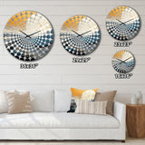 Black And Gold Sunset Reverie - Landscapes Metal Wall Clock