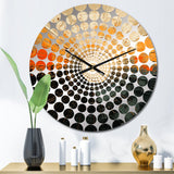 Black And Beige Sunset Reverie - Landscapes Metal Wall Clock