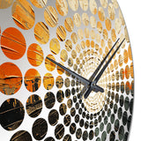 Black And Beige Sunset Reverie - Landscapes Metal Wall Clock