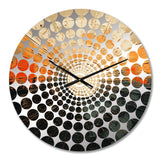 Black And Beige Sunset Reverie - Landscapes Metal Wall Clock