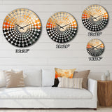 Black And Beige Sunset Reverie - Landscapes Metal Wall Clock