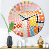 De Stijl Geometric Pastel Harmony II - Landscapes Metal Wall Clock