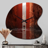 Fantastic Dissolving Doorways - Asymmetric Metal Wall Clock